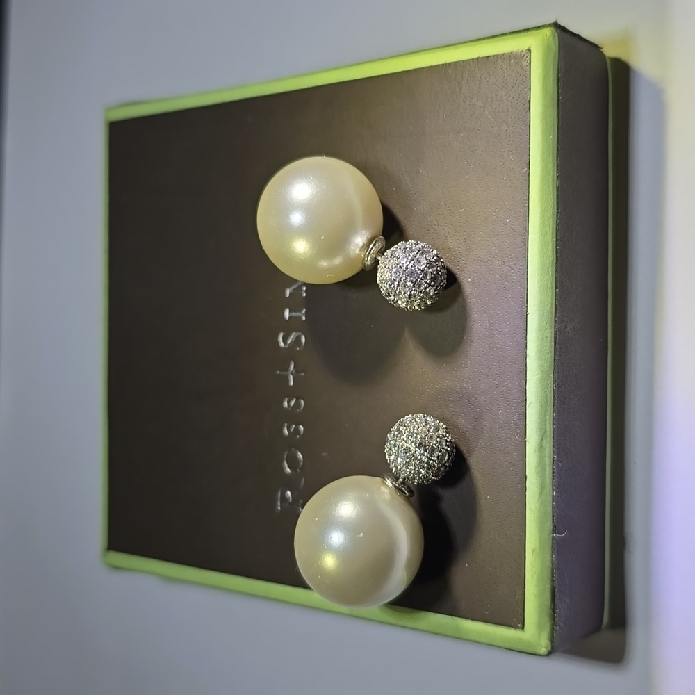 Reversible Elegant Pearl (16.5 mm) and Silver Earrings Ross + Simons